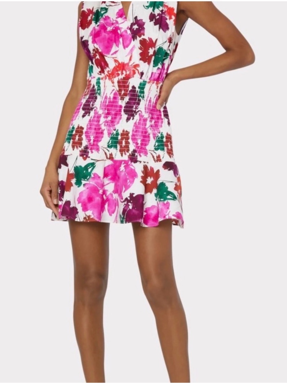 Milly Nora Watercolor Floral Poplin Dress Women’s Size 2 Fit Flare Dress